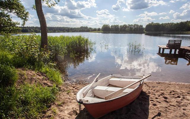 Domwigierski Pl -Jeziorki -Gr- Comfort-Ferienhaus-Polen - Wlasna Linia Brzegowa I Sauna Wysoki Most  エクステリア 写真